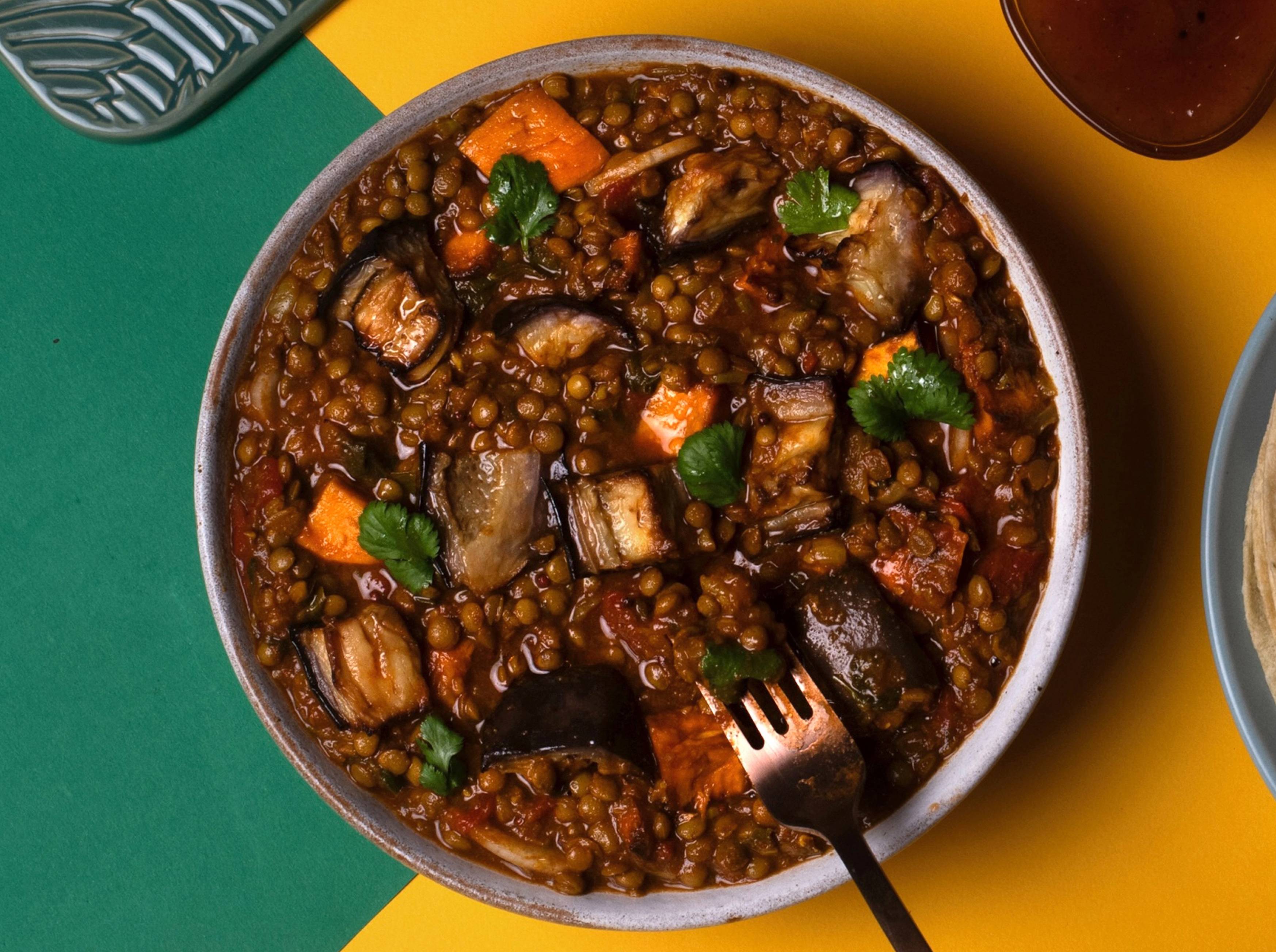 Aubergine Dhansak