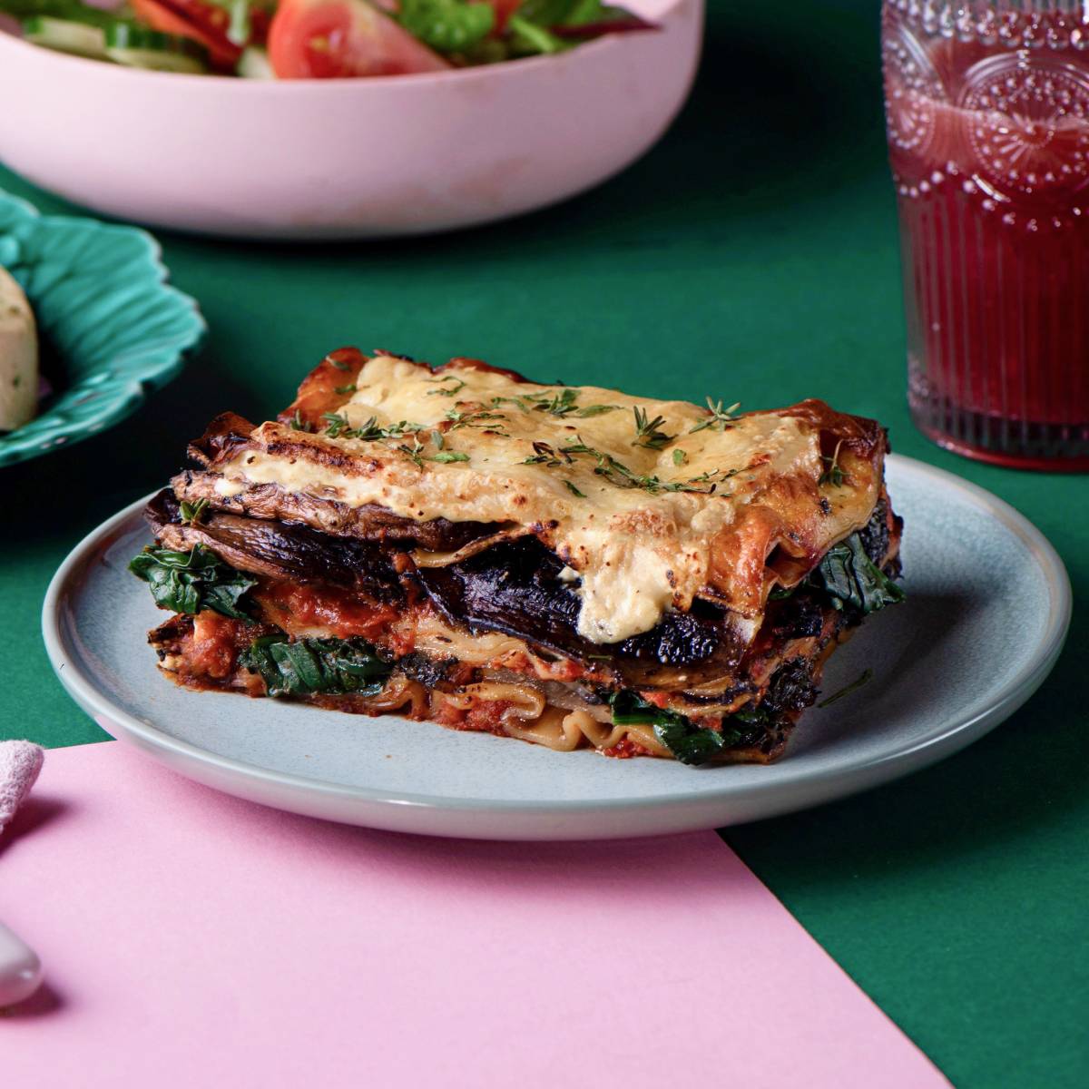 Mushroom & Spinach Lasagne 